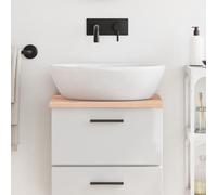 vidaXL Piano Bagno 40x30x2 cm in Legno Massello Non Trattato