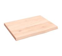 vidaXL Piano Bagno 40x30x2 cm in Legno Massello Non Trattato, Piano per Bagno in Legno, Piano con Bordi vivi, ripiano per Bagno, Piano in Rovere