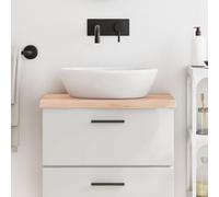 vidaXL Piano Bagno 60x30x(2-4) cm in Legno Massello Non Trattato