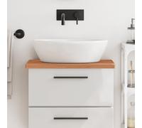 vidaXL Piano Bagno 60x40x2,5 cm Legno Massello di Faggio