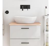 Piano lavabo 60x40x2 cm in legno massiccio non trattato