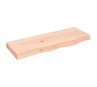 vidaXL Piano Bagno 80x30x(2-6) cm in Legno Massello Non Trattato