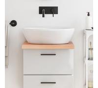 vidaXL Piano Bagno Marrone 40x60x(2-4) cm Legno Massello Trattato
