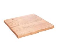 vidaXL Piano Bagno Marrone 60x60x(2-4) cm Legno Massello Trattato