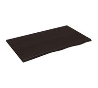 vidaXL Piano Bagno Marrone Scuro 100x60x2 cm Legno Massello Trattato