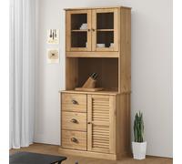 vidaXL Piano Comò VIGO 78x30x100 cm in Legno Massello di Pino