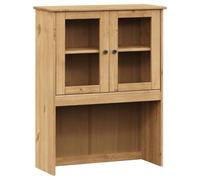 vidaXL Piano Comò Vigo 78x30x100 cm in Legno Massello di Pino, Piano per cassettiera, Piano in Vetro, Mobile Contenitore da Cucina