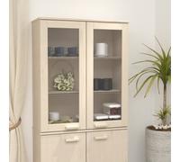 vidaXL Piano Credenza HAMAR ambra 85x35x100 cm Legno Massello di Pino