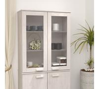 vidaXL Piano Credenza HAMAR Bianco 85x35x100 cm Legno Massello di Pino