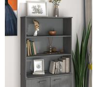 vidaXL Piano Credenza HAMAR Grigio Scuro 85x35x100 cm Legno di Pino