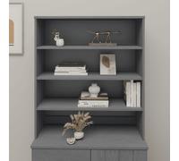 vidaXL Piano Credenza HAMAR Grigio Scuro 90x30x100 cm Legno di Pino