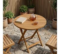 vidaXL Piano del tavolo Ø 70 x 3,5 Rotondo Legno di teak solido
