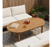 vidaXL Piano del tavolo 100 x 50 x 3,5 cm Ovale Legno di teak solido
