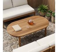 vidaXL Piano del tavolo 110 x 55 x 3,5 cm Ovale Legno di teak solido
