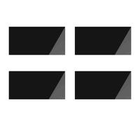 vidaXL Piano del tavolo 4 pcs Nero Vetro