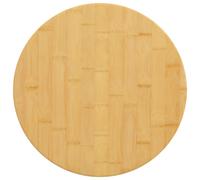 vidaXL Piano del Tavolo Ø50x2,5 cm in Bambù