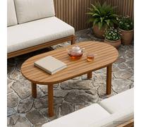 vidaXL Piano del tavolo 80 x 40 x 3,5 cm Ovale Legno di teak solido, Piano in Teak Elegante, Tavolo da Pranzo Moderno, Mobile Funzionale e di Stile