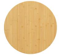 vidaXL Piano del Tavolo Ø80x2,5 cm in Bambù