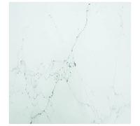 vidaXL Piano del tavolo di ricambio per tavolo sala da pranzo, tavolo di ricambio bianco 70x70 cm 6 mm vetro temperato con design in marmo