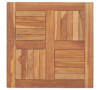 vidaXL Piano del Tavolo in Legno Massello di Teak 60x60x2,5 cm
