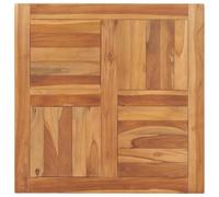 vidaXL Piano del Tavolo in Legno Massello di Teak 70x70x2,5 cm