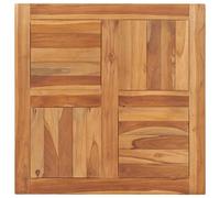 vidaXL Piano del Tavolo in Legno Massello di Teak 70x70x2,5 cm