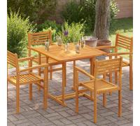 vidaXL Piano del Tavolo Legno Massello di Teak Quadrato 90x90x2,5 cm