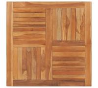 vidaXL Piano del Tavolo Legno Massello di Teak Quadrato 90x90x2,5 cm