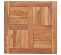vidaXL Piano del Tavolo Top Tavolo Ripiano Superiore Accessori per Tavoli Prodotti per Arredamento 60x60x25 cm Legno Massello di Teak