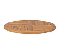 vidaXL Piano del Tavolo Top Tavolo Ripiano Superiore Accessori per Tavoli Prodotti per Arredamento Rotondo 2,5 cm 80 cm Legno Massello di Teak