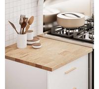 vidaXL Piano di Lavoro Cucina 60x63,5x2,7 cm Legno Massello Rovere, Piano di Lavoro, Piano Cucina, Piano di Lavoro del Bagno, Piano di Lavoro