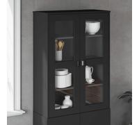 vidaXL Piano per Credenza VIKEN Nero in Legno Multistrato