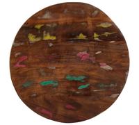vidaXL Piano per Tavolo Ø 50x3,8 cm Rotondo Legno Massello di Recupero