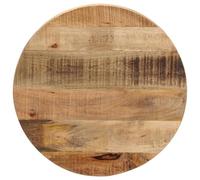 vidaXL Piano per Tavolo Ø 60x1,5cm Rotondo Legno Massello Grezzo Mango