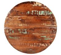 vidaXL Piano per Tavolo Ø 90x2,5 cm Rotondo Legno Massello di Recupero