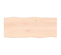 vidaXL Piano per Tavolo 100x40x(2-4) cm Rovere Non Trattato Bordi Vivi