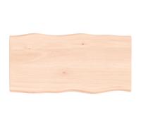 vidaXL Piano per Tavolo 100x50x2 cm in Rovere Non Trattato Bordi Vivi