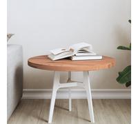 vidaXL Piano per tavolo Ø50x2,5 cm rotondo in legno massello di faggio