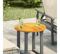 vidaXL Piano per Tavolo Ø50x2 cm Rotondo in Legno Massello di Acacia