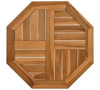 vidaXL Piano per Tavolo 50x50x2,5 cm Ottagonale Legno Massello Teak