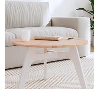 vidaXL Piano per tavolo Ø60x1,5 cm rotondo in legno massello di faggio