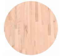 Piano per tavolo Ø60x2,5 cm rotondo in legno massello di faggio