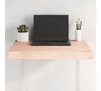 vidaXL Piano per Tavolo 60x40x(2-6) cm Rovere Non Trattato Bordi Vivi