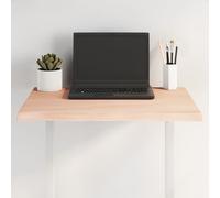 vidaXL Piano per Tavolo 60x40x2 cm in Rovere Non Trattato Bordi Vivi, Piano, ripiano portaoggetti, ripiano in Legno, ripiano, mensola pensile