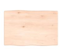 vidaXL Piano per Tavolo 60x40x2 cm in Rovere Non Trattato Bordi Vivi, piano, ripiano portaoggetti, ripiano in legno, ripiano, mensola pensile