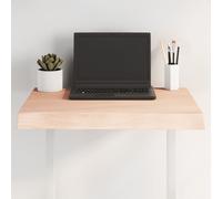 vidaXL Piano per Tavolo 60x60x6 cm in Rovere Non Trattato Bordi Vivi