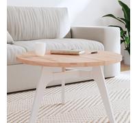 vidaXL Piano per Tavolo Ø70x2,5 cm Rotondo in Legno Massello di Faggio