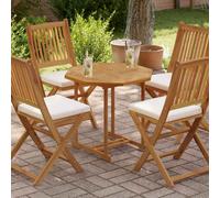 vidaXL Piano per Tavolo 70x70x2,5 cm Ottagonale Legno Massello di Teak