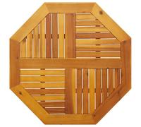 vidaXL Piano per Tavolo 80x80x2,2 cm Ottagonale Legno Massello Acacia