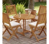 vidaXL Piano per Tavolo 80x80x2,5 cm Ottagonale Legno Massello di Teak